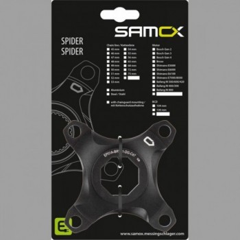 Spider PD-S Brose en Aluminium Noir avec Protection Chaîne 47 mm - 2