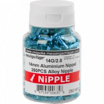 Nipples en Aluminium Bleu 14 mm - Paquet de 400 Pièces - 2