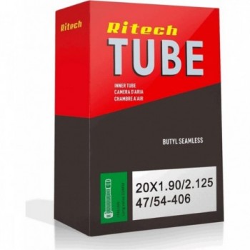 Ritech 20x1.90/2.125 Inner Tube with 35mm Schrader Valve for Bicycles - 1