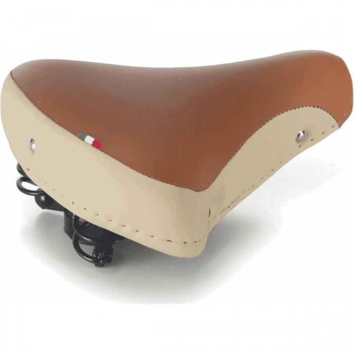 Citybike Saddle Cream/Honey in Skay with Flex PU Padding, 265x215 mm - 1