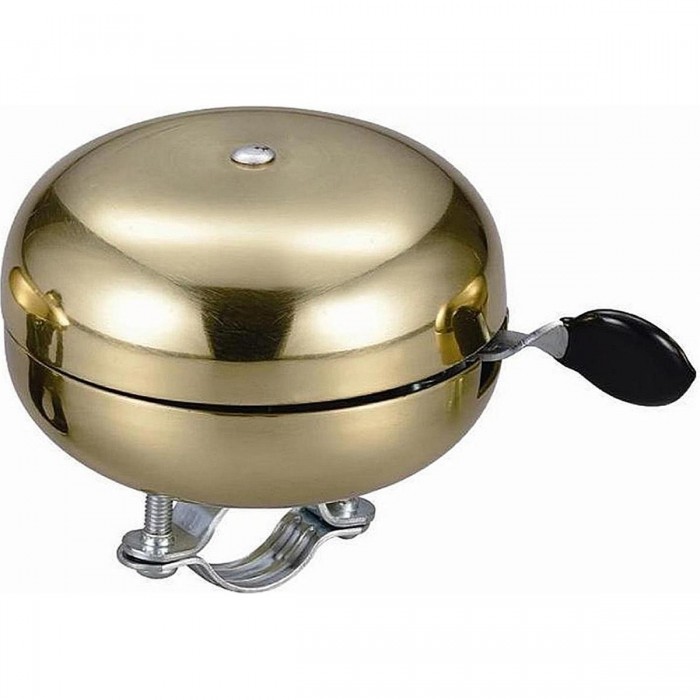 Voxom KL12 Brass Bicycle Bell in Gold, 83 mm - Ding Dong Sound - 1