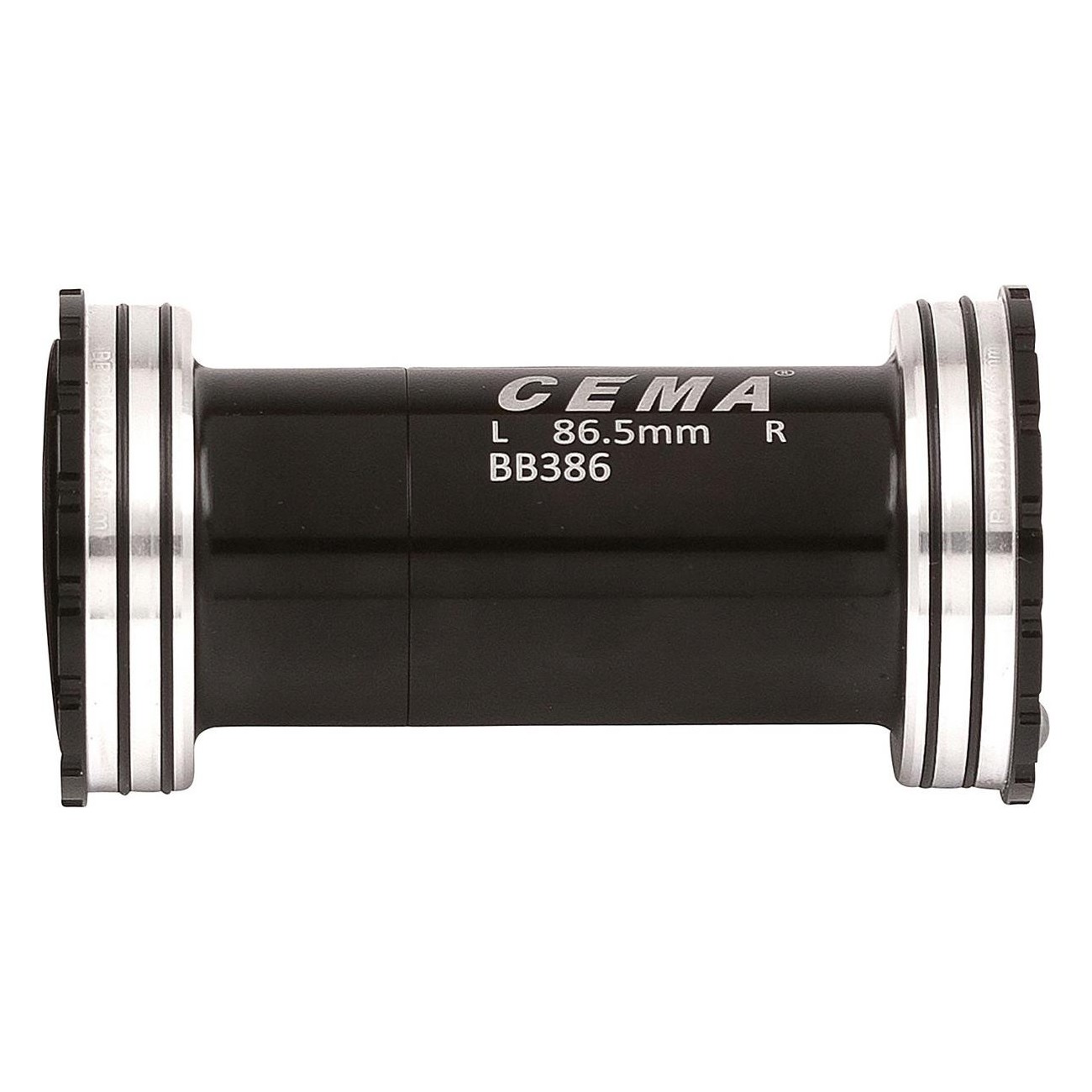 Movimento Centrale Interlock BB386 per Shimano, Larghezza 86,5 mm, Diametro 46 mm, Acciaio Inossidabile, Nero - 2 - Movimento ce