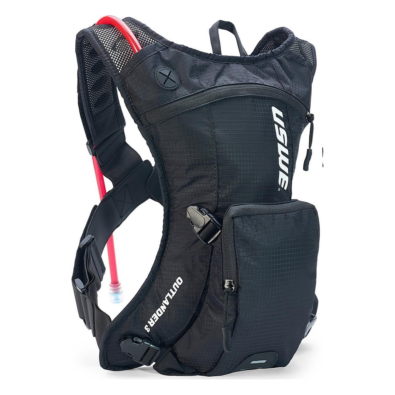 Mochila Hidratante USWE Outlander 3 Litros Negra para MTB, Carretera y Gravel - 1