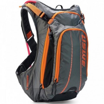 Airborne 15L Backpack Gray-Orange with Elite Hydration Bladder & 12 Pockets - 1