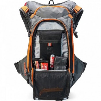 Mochila Airborne 15L Gris-Naranja con Saco de Hidratación Elite y 12 Bolsillos - 4