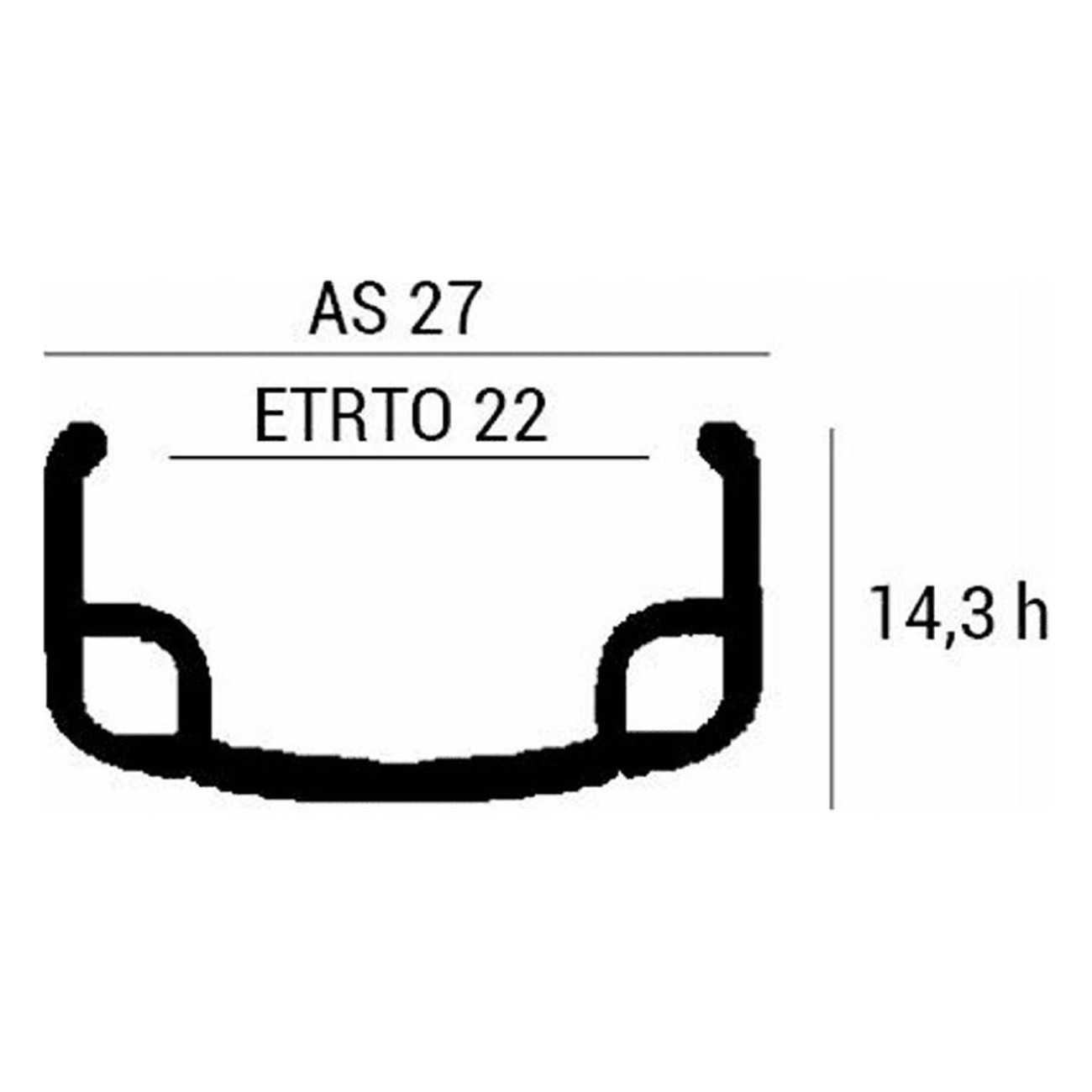 Cerchio in Alluminio R26 Olanda 1,3/8 36 Fori Argento MVTEK - 1 - Cerchi - 8005586232687