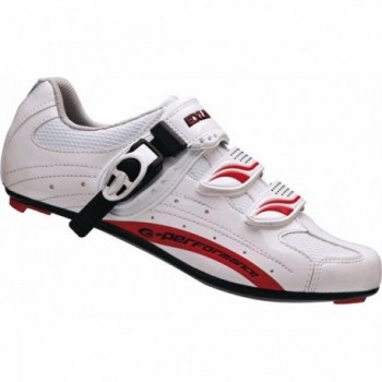 Chaussures de Cyclisme Exustar Route SR403, Taille 40, Couleur Blanche - 1