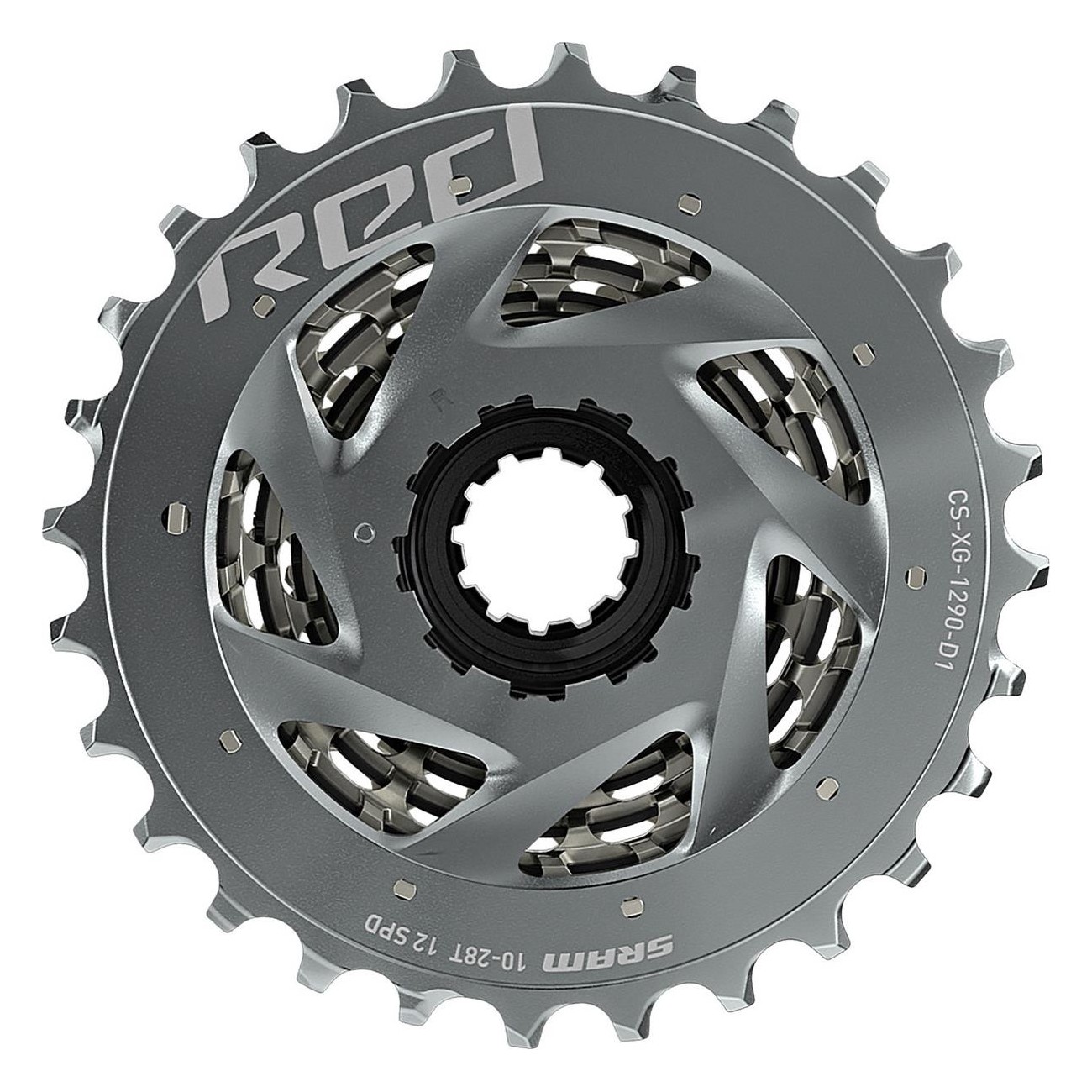 SRAM RED XG-1290 12-Speed Cassette 10-28 for Wireless Electronic Shift - 2