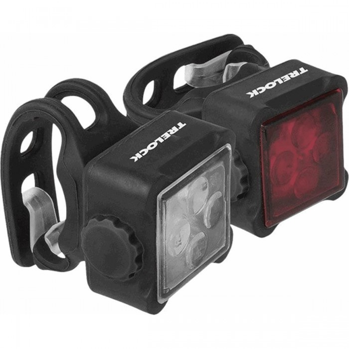 LS260 Squareline Front and Rear Light Set with 4 LEDs, 38+8 Lumens - 1