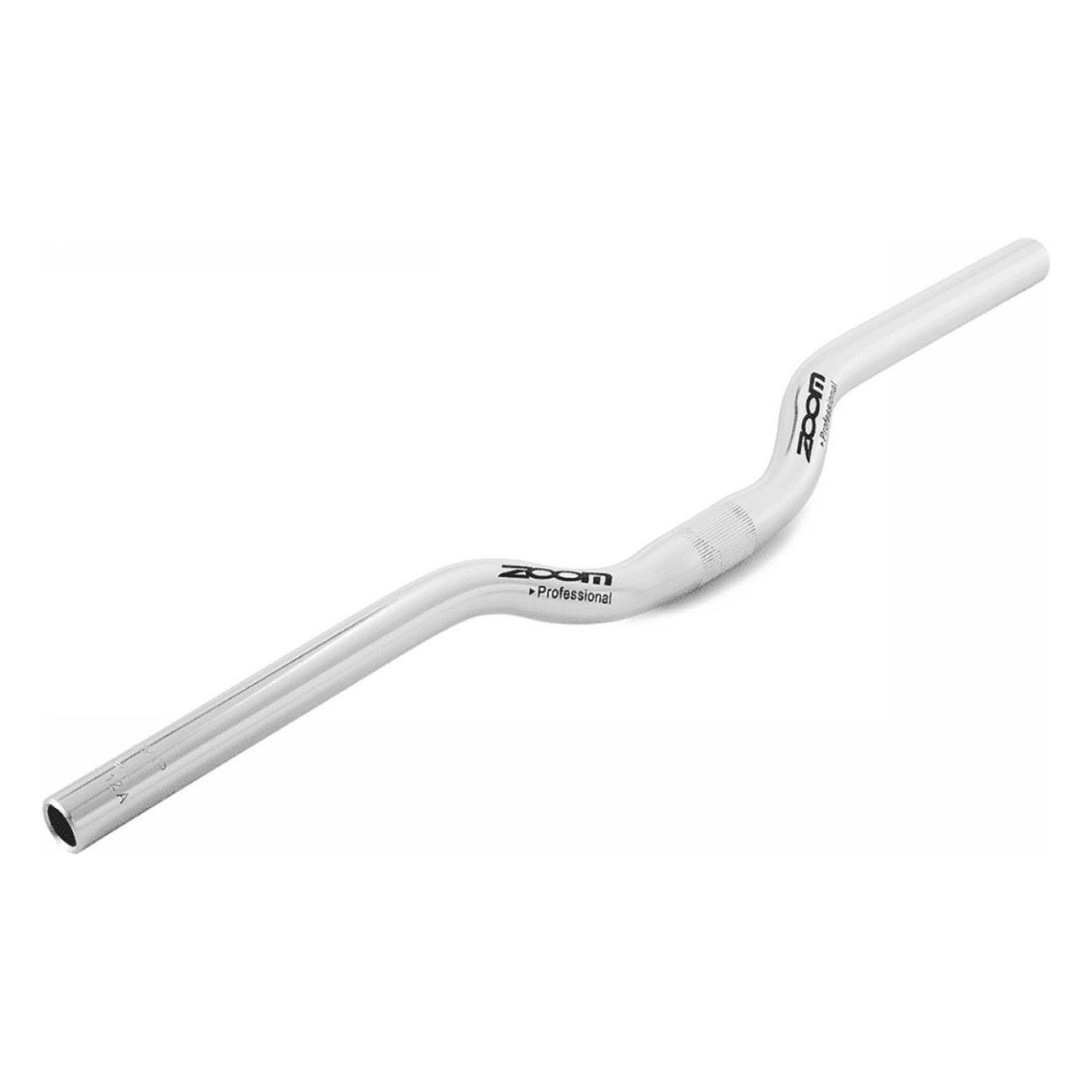 Aluminum Handlebar for City Bike 580mm Silver, Diameter 25.4mm, Rise 60mm - 1