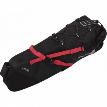 Bolsa de Sillín Z Adventure R11 Impermeable 5-11L Negra/Roja para Ciclistas - 1