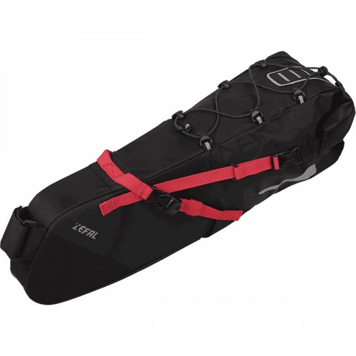 Z Adventure R11 Waterproof Saddle Bag 5-11L Black/Red for Cyclists - 1