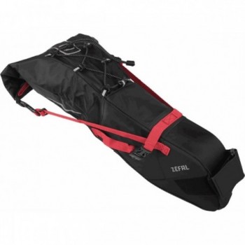 Z Adventure R11 Waterproof Saddle Bag 5-11L Black/Red for Cyclists - 2