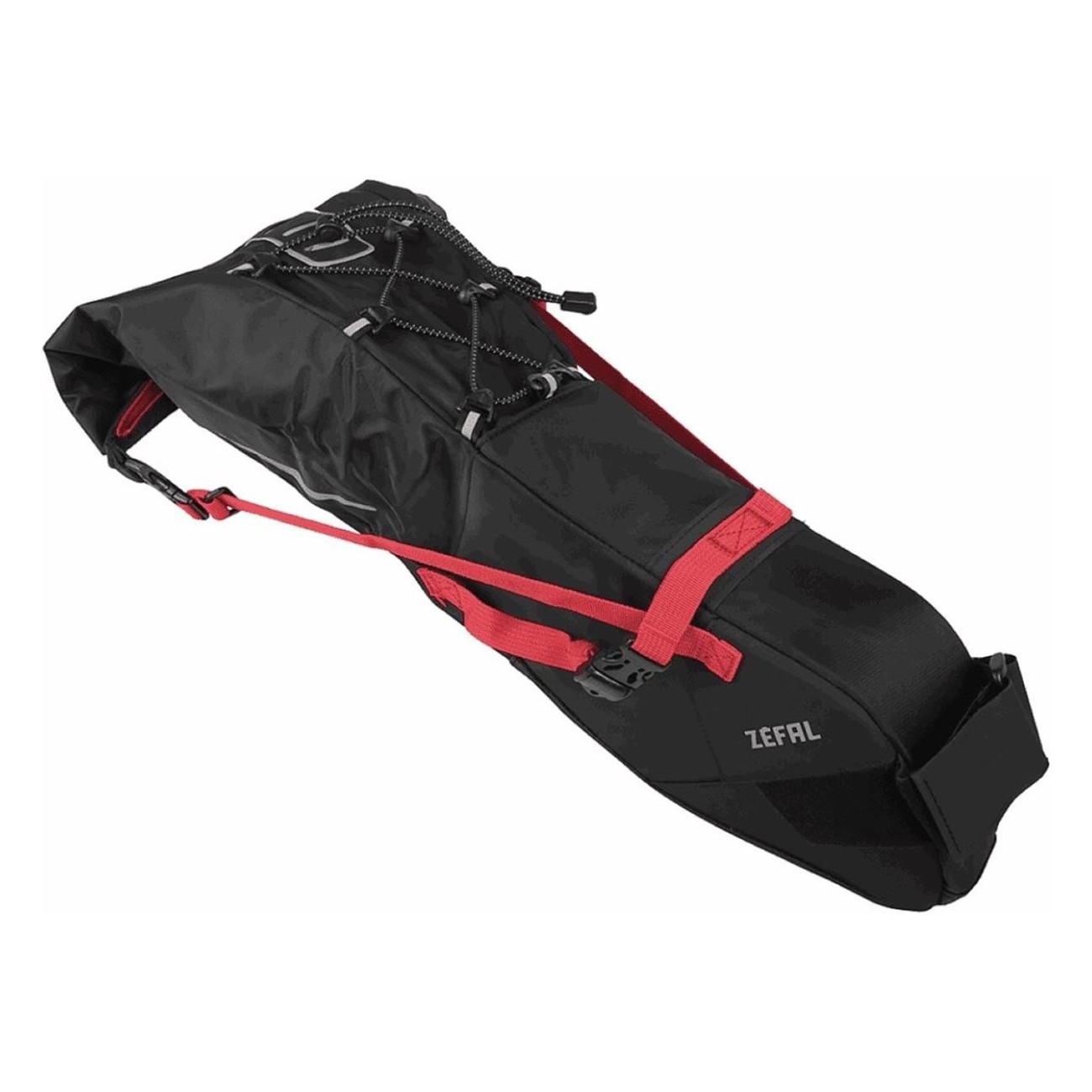 Z Adventure R11 Waterproof Saddle Bag 5-11L Black/Red for Cyclists - 2