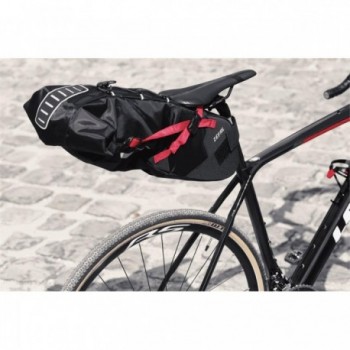 Z Adventure R11 Waterproof Saddle Bag 5-11L Black/Red for Cyclists - 4