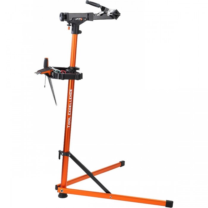 Super B TB-WS20 Bike Repair Stand, Aluminum, Anodized Orange, 40kg Capacity - 1