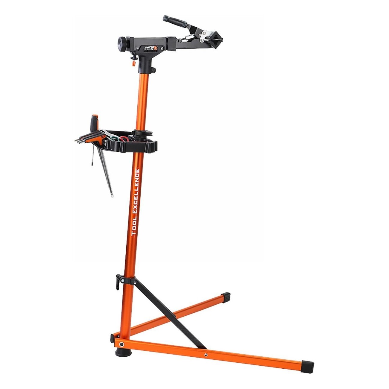 Fahrradmontageständer Super B TB-WS20 aus Aluminium, anodisiert Orange, 40kg - 1