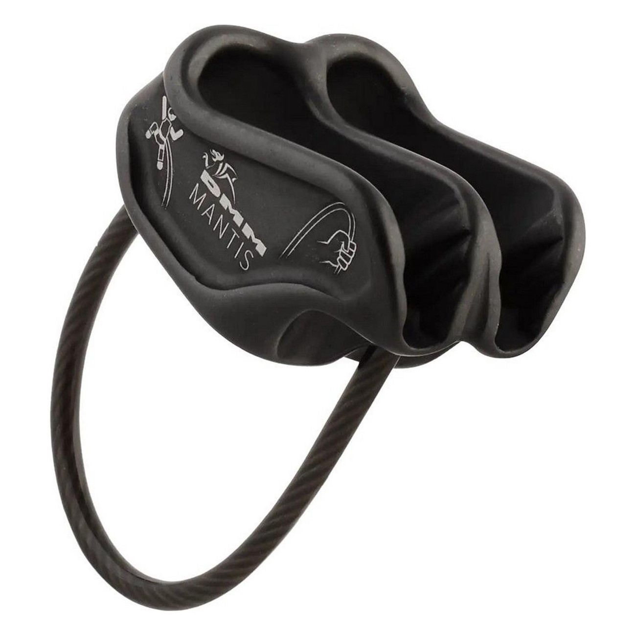 Mantis Lightweight Climbing and Rappelling Belay Device - Matte Grey - 45g - 1