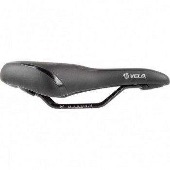 Selle de Trekking Velo Fit Traveller S, 235x143 mm, Noir Brillant avec Rayures Argentées - 2