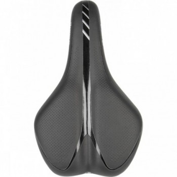 Selle de Trekking Velo Fit Traveller S, 235x143 mm, Noir Brillant avec Rayures Argentées - 3