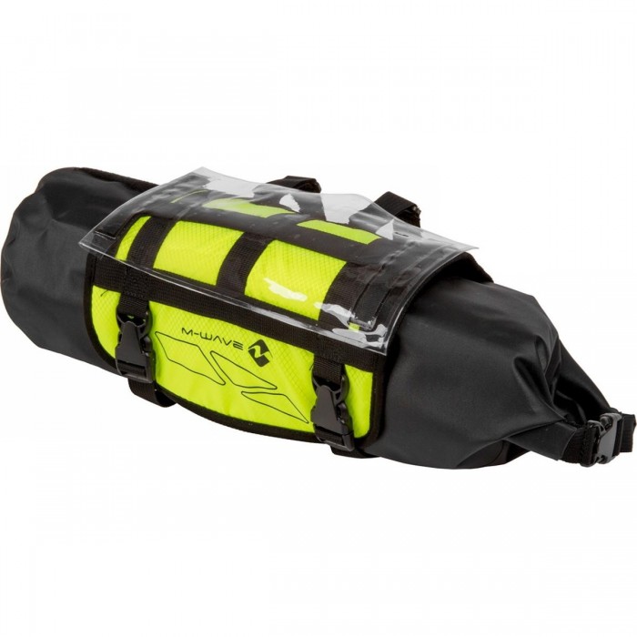 Borsa da Manubrio Impermeabile M-Wave Giallo Neon Riflettente per Bicicletta - 1 - Borse e bauletti - 0887539026141