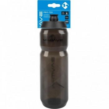 M-Wave 750 ml Transparent Black Plastic Water Bottle with Retail Packaging - 4