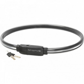 M-Wave Style 23.10 Black Cable Lock 1000mm with Keys and Reflective Strips - 1