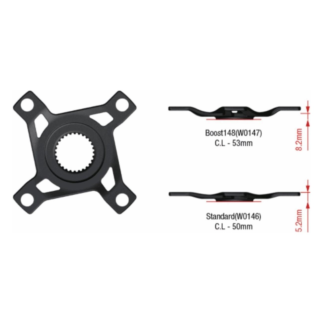 Araignée en acier pour Bosch Gen4 - BCD 104 mm, Modèle W0146 - 1