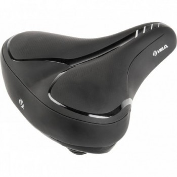 Selle City Comfort Velo Fit Townie XXL 267x238 mm Noir/Argent avec Éponge Légère - 1