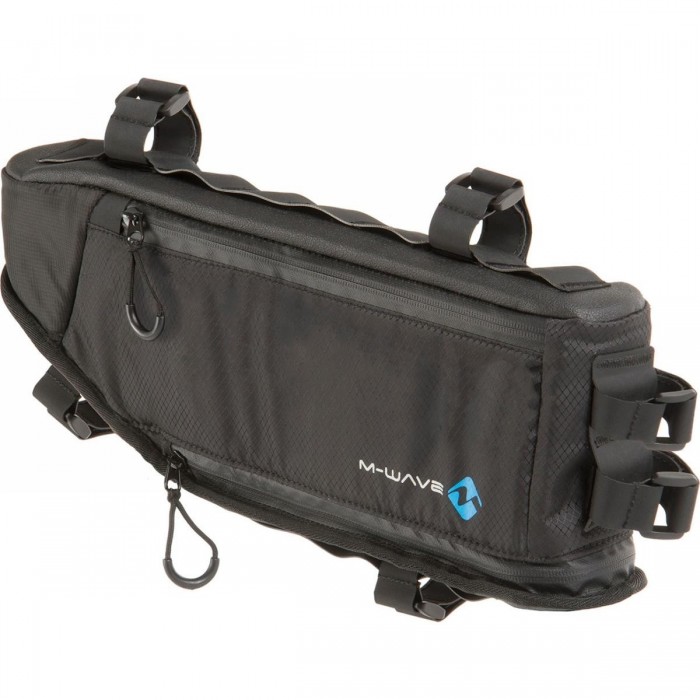 M-Wave Waterproof Triangle Frame Bag 4.2L Black with Reflective Details - 1