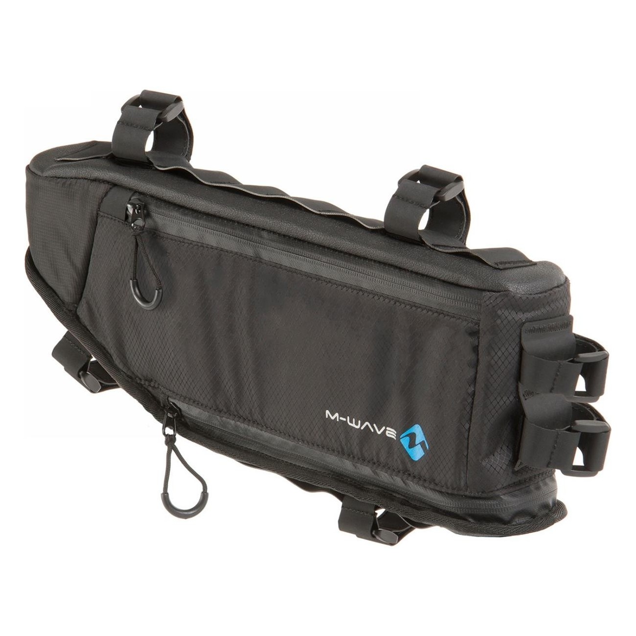 M-Wave Waterproof Triangle Frame Bag 4.2L Black with Reflective Details - 1