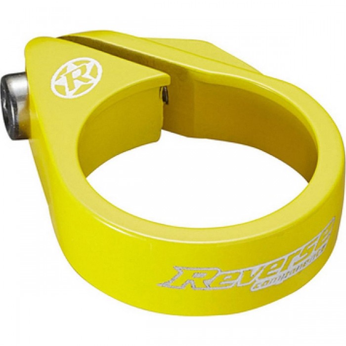 Reverse Bolt Seatpost Clamp Ø34.9 mm Yellow - Safety and Lightness for Bike - 1