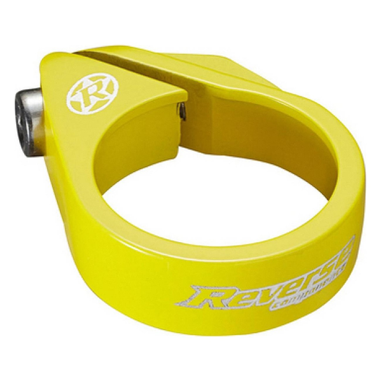 Reverse Bolt Seatpost Clamp Ø34.9 mm Yellow - Safety and Lightness for Bike - 1