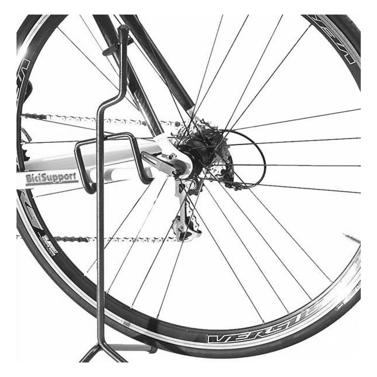 Support de vélo au sol Jolly BS140 - Trépied 63 cm, Base 40x27 cm, 1,2 kg - 2