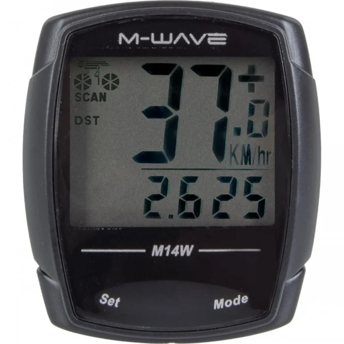 Computadora de Bicicleta M-Wave M14W Negra con 14 Funciones y Radio - 1