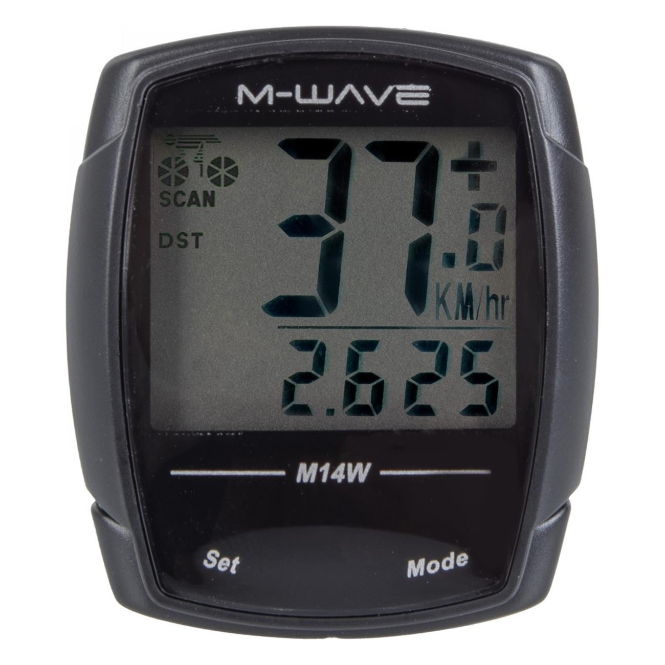 M-Wave M14W Black Bike Computer with 14 Functions and Radio Transmission - 1