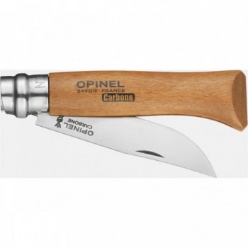 Opinel Knife N°08 Carbon Steel with Beech Handle and Virobloc Safety System - 2