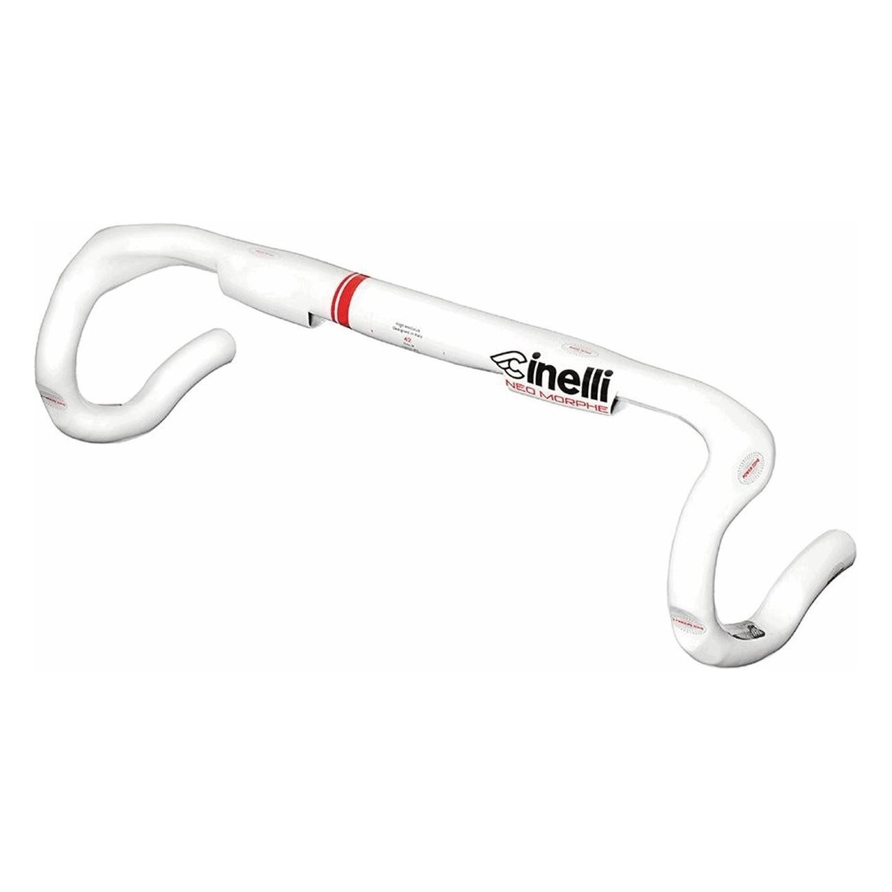 Manillar Cinelli Neo Morphe de Carbono Blanco 42 C/C - Ligero y Resistente - 1