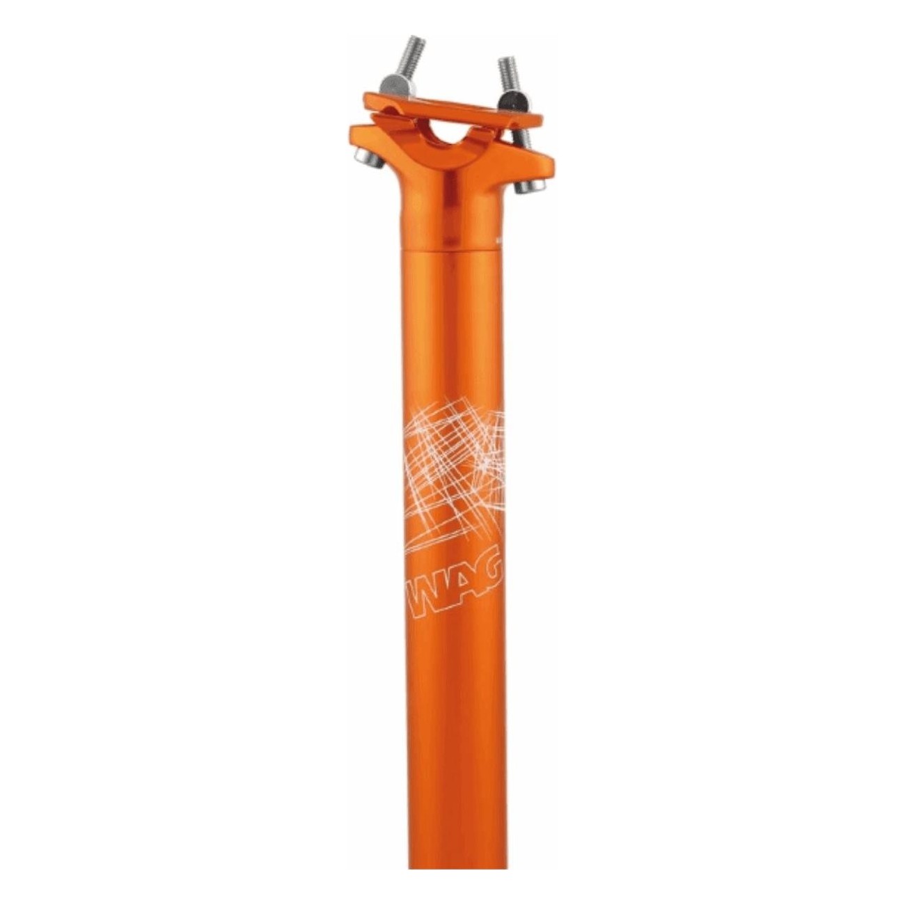 Tige de selle en aluminium 6061 anodisé orange 31.6x350mm - Résistante et légère - 1