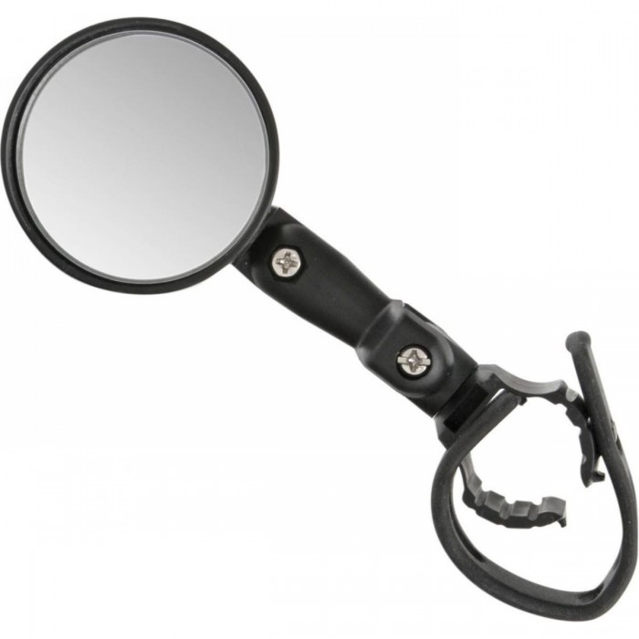 M-Wave Spy Mini 46mm Adjustable Black Bicycle Mirror, Tool-Free Handlebar Mount - 1