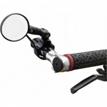 M-Wave Spy Mini 46mm Adjustable Black Bicycle Mirror, Tool-Free Handlebar Mount - 2