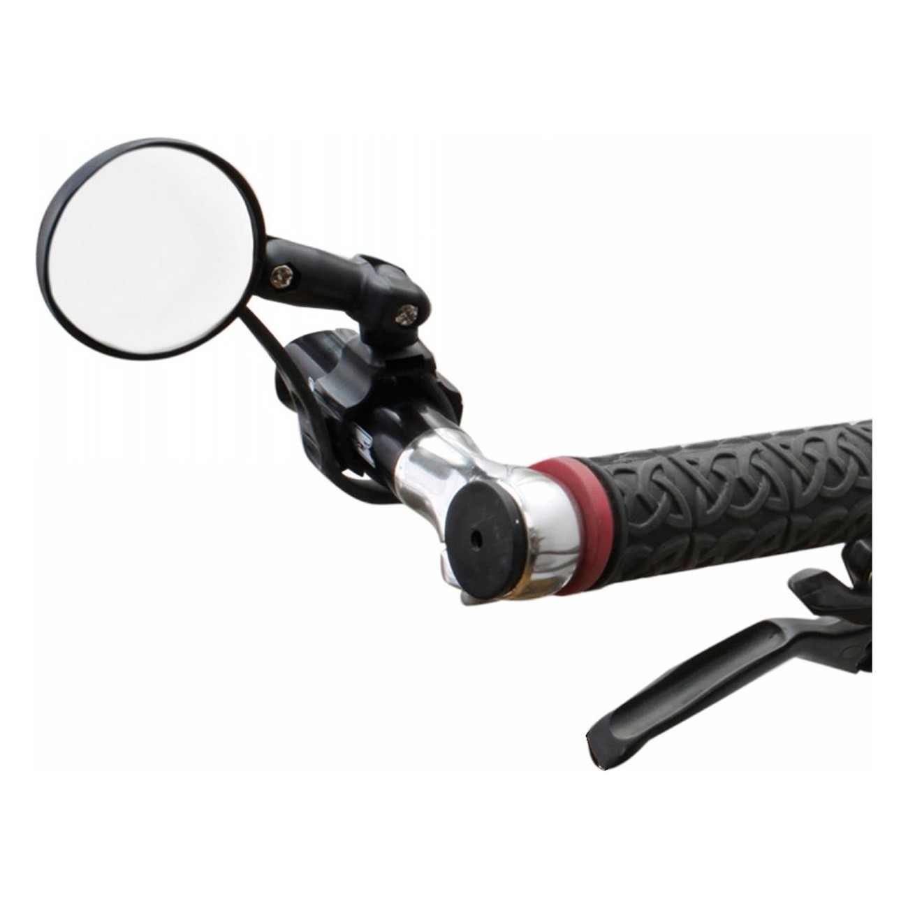 M-Wave Spy Mini 46mm Adjustable Black Bicycle Mirror, Tool-Free Handlebar Mount - 2