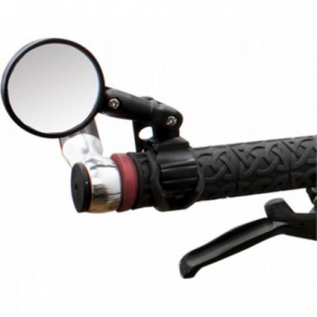 M-Wave Spy Mini 46mm Adjustable Black Bicycle Mirror, Tool-Free Handlebar Mount - 6