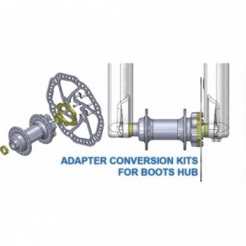 Kit di Conversione Brakco per Mozzo Anteriore 100-110 mm Boost, Compatibile con Anteriore/Posteriore/Passante - 1 - Altro - 8053