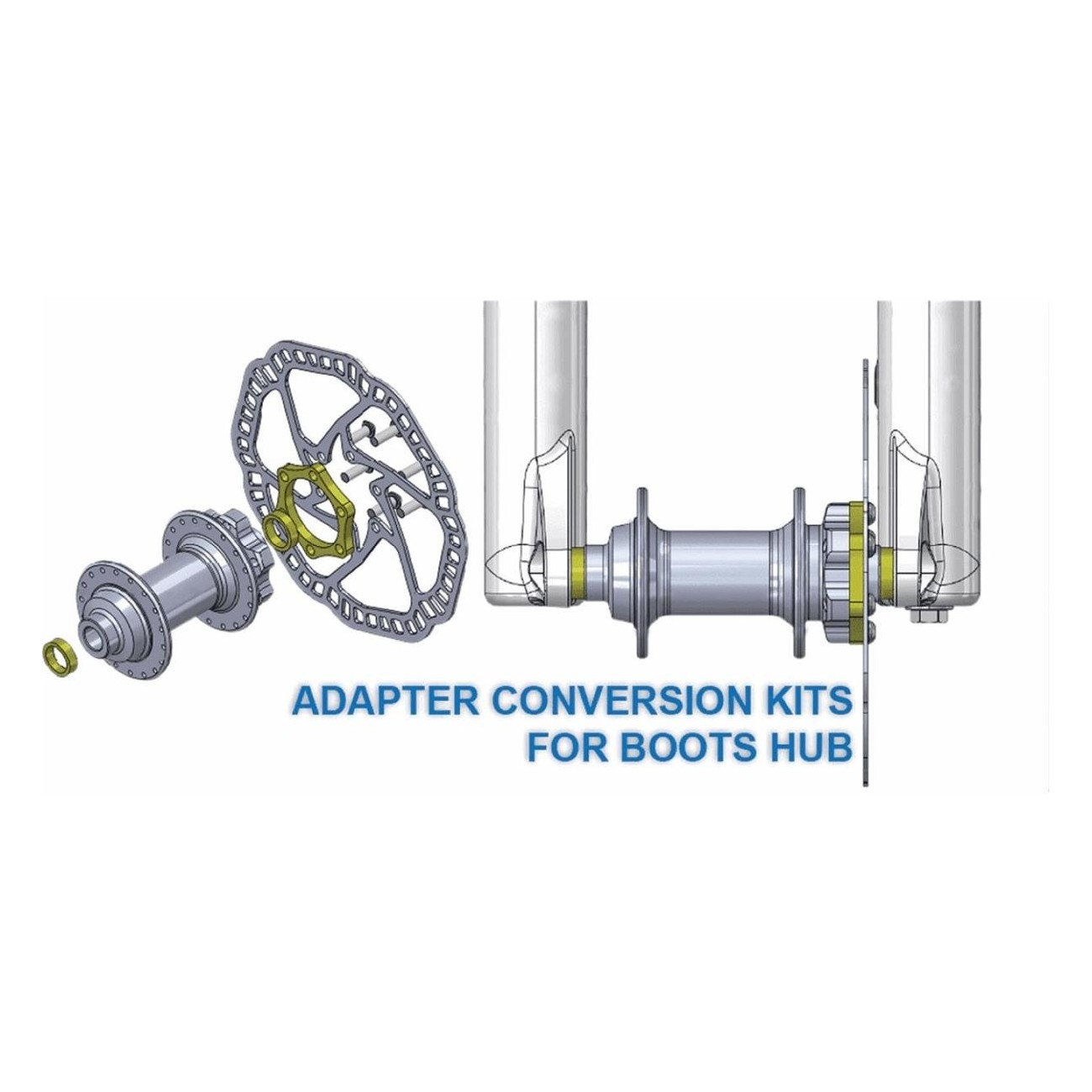 Kit di Conversione Brakco per Mozzo Anteriore 100-110 mm Boost, Compatibile con Anteriore/Posteriore/Passante - 1 - Altro - 8053