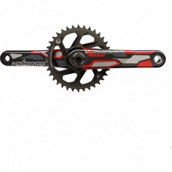 Manivelle Truvativ Troy Lee Designs Eagle Descente DUB83 12s 170 mm, 36T, Noir/Rouge - 1