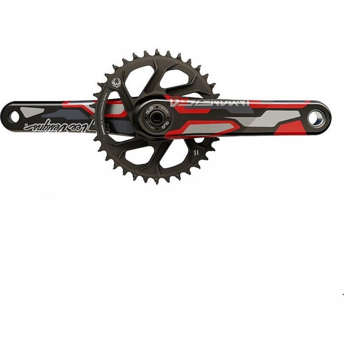 Truvativ Troy Lee Designs Eagle Downhill Crank DUB83 12s 170mm 36T Black/Red - 1