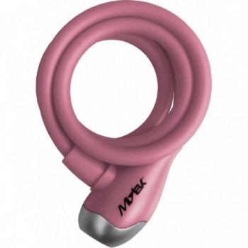 MVTEK 10mm x 1000mm Pink Silicone Cable Lock - Style & Security for Bicycles - 1