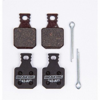 Organic Brake Pads Magura MT 5/7 - Set of 4, Quick Bite & Low Noise - 1