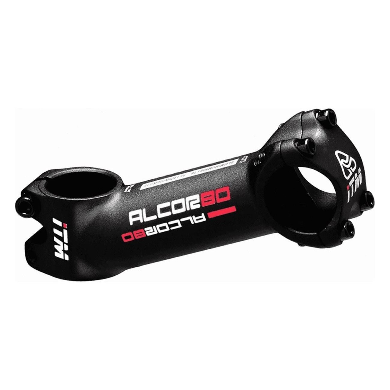 Alcor 80 Black Handlebar Stem 110mm 20° Aluminum 31.8mm for Stable Ride - 1